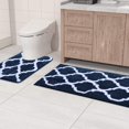 thumbnail image 1 of Tapis de Salle de Bain 2 Pcs en Microfibre Tapis de Douche et Tapis de Toilette en Forme de U, 1 of 6