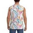 thumbnail image 4 of Uemuo Abstract Marble Texture Pattern Men's Sleeveless T-Shirt,Muscle Athletic Tank Top, Moisture-wicking Quick-dry Breathable Classic Tee Top for Gym Run Outdoor Sports-, 4 of 8