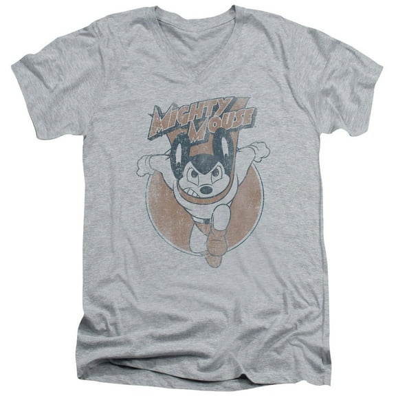 Mighty Mouse - Flying With Purpose - Slim Fit V Neck Shirt - XX-Large