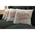thumbnail image 2 of Ambesonne Modern Throw Pillow Cover 4 Pack, Just Married Tulip Heart, 20", Coral Black White, 2 of 6