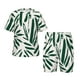 thumbnail image 1 of Balery Palm Branch With Leaves Conjunto de Pijama Infantil de Manga Corta con Estampado – Ropa de Dormir de Algodón Suave-Medium, 1 of 6