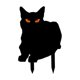 thumbnail image 3 of Ojos De Gato De Halloween Arte Pradera Jardín Insertar En El Suelo Metal Artesanía Decoración De Jardín !, 3 of 6