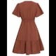 thumbnail image 1 of Vestido Corte A con Escote en V Color Rojo Ladrillo XL, 1 of 10