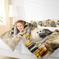 thumbnail image 4 of Homewish Christmas Snowman Child Full Size Comforter Sets, Dreamy Gold Xmas Tree Bedding Comforter Set, Happy New Year Reversible Bedding Sets, Super Cozy Room Decor, 3-Piece, 4 of 8