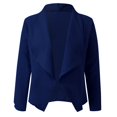 thumbnail image 3 of Hanzidakd Women's Button Down Cardigan Fall And Winter Long Sleeve V-Neck Polyester Plus Size Fashion Button Down Cardigan Blue L, 3 of 6