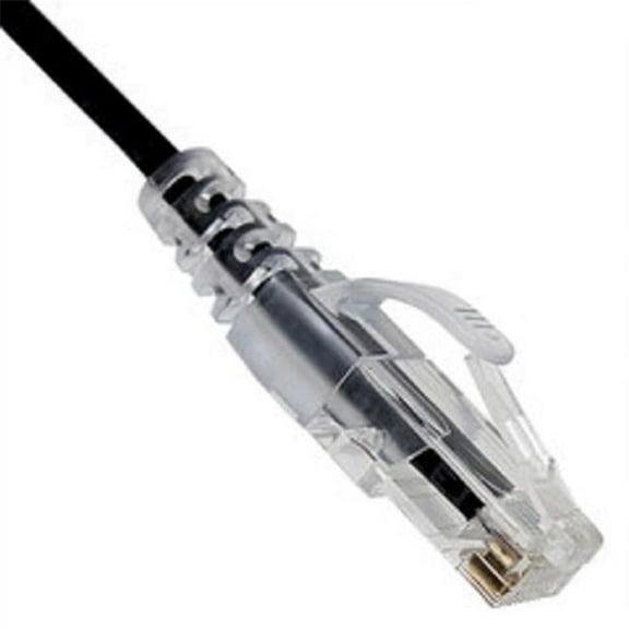 CableWholesale  20 ft. CAT6A Black Slim Ethernet Patch Cable, Pure Copper & Snagless Molded Boot