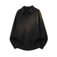 thumbnail image 4 of LYSMORA Men's Collared V Notch Ribbed Knit Sweater Long Sleeve Pullover Top for Daily Commute City Stroll Weekend Casual Outing, 4 of 5