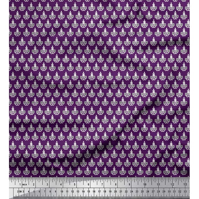 Soimoi Cotton Jersey Fabric Floral Block Decor Fabric Printed Yard 58 Inch Wide