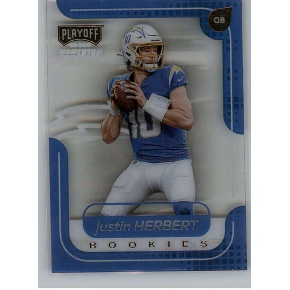 NFL 2020 Panini Chronicles Playoff Momentum Justin Herbert Trading Card (Rookie Card)