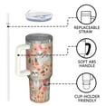 thumbnail image 4 of OBREWU Shih Tzu Dog and Floral Tumbler with Handle and Lid,Shih Tzu Dog and Floral 40oz Double Wall Vacuum Insulated Tumbler,Cups Gift for Women and Men, 4 of 7
