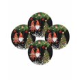 thumbnail image 7 of 15 Inch Round Placemats Set of 4, Black Gnomes Christmas Non Slip Heat Insulation PP Table Mats, Xmas Tree Balls Snowflake Washable Place Mats for Kitchen Dining Party Table Decor, 7 of 7