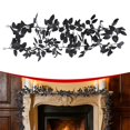 thumbnail image 2 of FENGGHAO Fall Wreath Black Rose Garland With Gothic Artificial Flowers And Berry Accents, Halloween Wreath Hanging Vine Decor For Home Mantle Fireplace Wedding Party Decoration, 2 of 8
