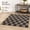 Chocolate Brown/Checkerboard -1, variant on Checkered Easy Jute Kitchen Runner Rug, 2x8 Feet, Washable Outdoor Rug