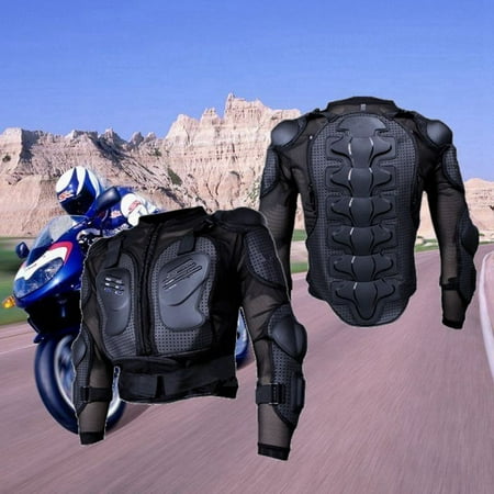 Motorcycle Armored Jacket - Motorcycle Full Body Armor Jacket Protector Spine Chest Protection Gear Clothing Motocross Motorbike Riding Protection Jacket Black