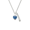 thumbnail image 2 of Delight Jewelry Silvertone Blue Crystal Sparkle Spinner Silvertone Courage Strength Wisdom Honesty Bar Charm Necklace, 23", 2 of 4