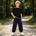 thumbnail image 5 of SJLDQY Girls Sweatpants Wide Leg Cargo Pants Casual Athletic Joggers, 5 of 9