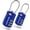 2 pack Blue, variant on TSA Approved Luggage Locks, Combination Travel Cable Lock, Re-settable 3-Digit Padlocks with Alloy Body, Keyless Travel Sentry Accepted Padlock for Gym Locker, Golf Bag Case, Backpack-Black