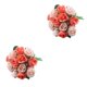 thumbnail image 4 of Advancent 12 piezas de flores falsas de rosas artificiales para decoración de fotografía de sala de estar Naranja 2Conjunto, 4 of 6