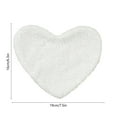 thumbnail image 3 of Rirozkan Plush Coaster Set, Heart Shaped Felt Placemats for Drinks, Heat Resistant Table Mat for Cups and Mugs, for Dining Table Desk Home Decor, White, 3 of 6