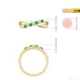 thumbnail image 6 of ANGARA Natural Round Emerald and Diamond Crossover Engagement Ring in 14K Yellow Gold for Women (Size-2mm) | May Birthstone, Birthday, Anniversary, Jewelry Gift for Women | Natural Emerald Ring, 6 of 10