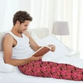 thumbnail image 4 of Uemuo German Shepherd Dog Pattern Men's Wide Leg Palazzo Lounge Pants with Pockets Light Weight Loose Comfy Casual Pajama Pants-XX-Large, 4 of 9