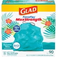 thumbnail image 1 of Bolsas de basura Glad ForceFlex MaxStrength de 13 galones y 90 quilates, color verde azulado, 1 of 9