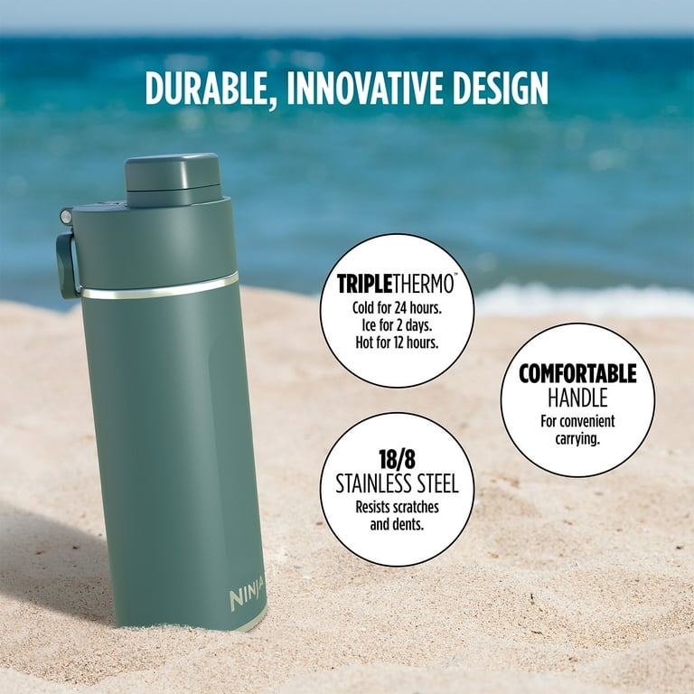 Ninja Thirsti 24 oz Travel Water Bottle, Stainless Steel