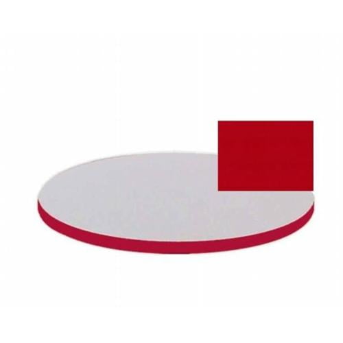 Round Cafe Breakroom Top in Red (60 in./Red)