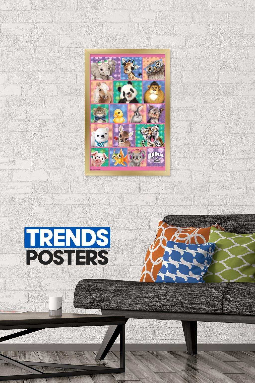 Animal Club - Group Wall Poster, 14.725" x 22.375", Framed