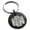 Black, variant on Stainless Steel Letter N Initial 3D Cube Box Monogram Engraved Small Medallion Circle Charm Keychain Keyring