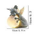 RKZDSR Clearance Garden Dragon Statue, Resin Dinosaur Outdoor Sculpture Cute Garden Dragon