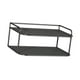 thumbnail image 2 of Estante de enrutador para montaje en pared, de metal, estable, diseño hueco, piezas resistentes, estante flotante 30x26x13cm, 2 of 9
