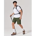 thumbnail image 4 of COOFANDY Mens Hybrid Casual Golf Shorts 9" Stretch Lightweight Quick Dry Summer Hiking Travel Shorts with Zipper Pockets, 4 of 6