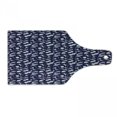 thumbnail image 1 of Space Cutting Board, Planets Rockets Cosmonauts Shuttles Ufo Cosmic Adventure Digital Theme, Decorative Tempered Glass Cutting and Serving Board, Wine Bottle Shape, Indigo White, by Ambesonne, 1 of 1
