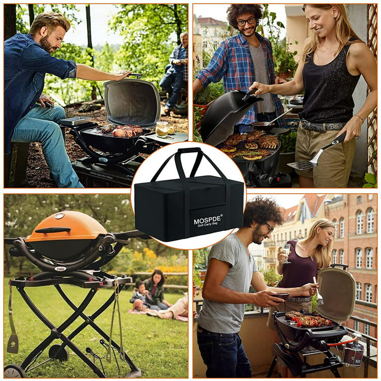 Ansvarlige person Stå sammen teenagere Grill Carry Bag Fits for Weber Q1200 Q1000 Propane Gas Grill, Portable Grill  Carrying Bag for Q1400 Electric Grill, MOSPDE 600D Heavy Duty  Water-Resistant Griddle Carry Bag for Camping and Barbecue -