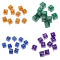 thumbnail image 1 of 40 Uds dados acrílicos D6 dados de juego de de 6 caras para accesorios MTG Café Azul Púrpura Zulema Dados poliédricos, 1 of 8