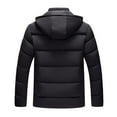 thumbnail image 4 of Men's Casual Winter Jacket Thicken Warm Men Zipper Hooded Coat With Pocket, 4 of 4