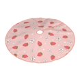 thumbnail image 2 of Bingfone Christmas Tree Skirt Mat Christmas Decoration Interior 30" -Floral Strawberr, 2 of 6
