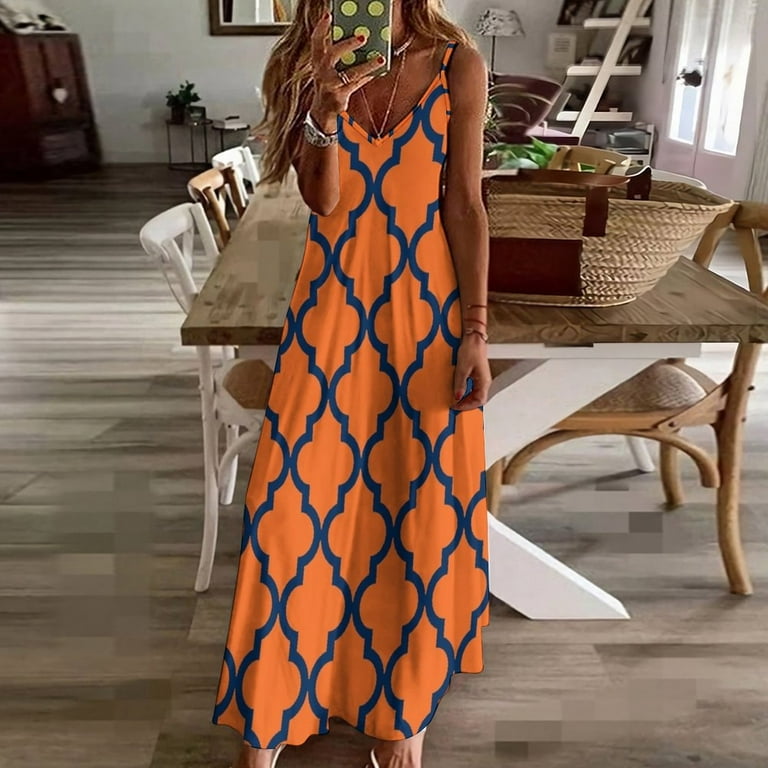 blue dress for baby girl Ruching Orange Chiffon Bridesmaid Dresses with Halter Neckline –  loveangeldress main image 1