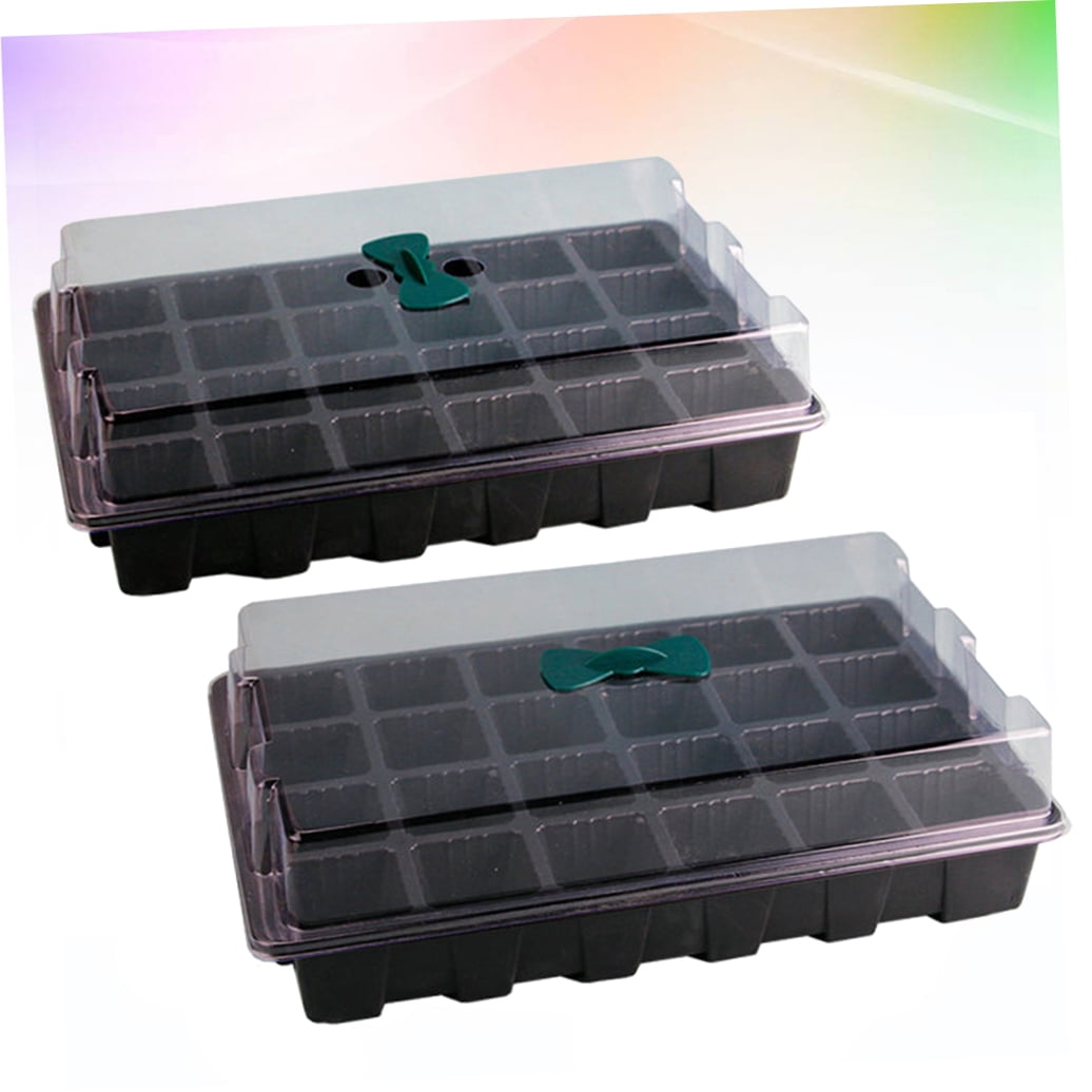 HONMEET Green Germination Propagation Trays 2-Pack Seed Starter Kit for Plant Growing and Cultivation