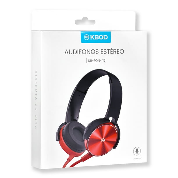 Audífonos KBOD FON i15 40MM con cable Rojo