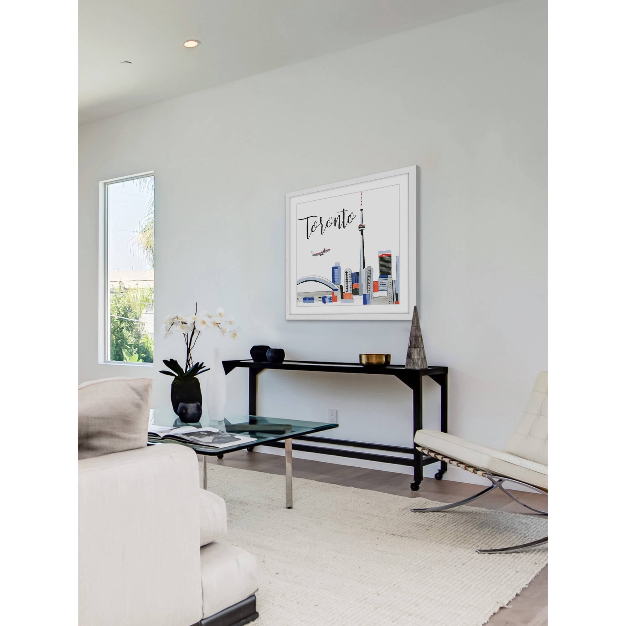 Marmont Hill "Toronto Skyline" By Molly Rosner Framed Painting Art Print, 12.0" x 1.5"
