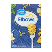 Great Value, Elbows, 16 oz Box, (Shelf Stable)