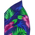 thumbnail image 5 of HAPPY BAY Men's Funky Beach Party Tropical Floral Shirts Short Sleeve Button Down Hawaiian Shirt for Men M Cerulean, Hibiscus Leaves, 5 of 6