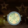 thumbnail image 3 of Reloj despertador analógico para niños, lindo, silencioso, portátil, sin tictac, luz, alarma de viaje analógica, funciona con pilas para niños, mesita de noche, reloj despertador (azul), 3 of 4