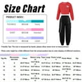 thumbnail image 7 of iiniim Kids Girls Long Sleeve Hooded Cropped Sweatshirt Tops with Sweatpants for Hip-hop Dance 8-16 Red 8, 7 of 7