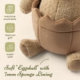 thumbnail image 5 of Easter Bunny Shaped Pillow, Easter Egg Throw Pillow, Soft Velvet Egg Cushion with 3D Rabbit, Spring Decor for Couch Bedroom Living Room, Beige, 14" x 8.5", 5 of 6
