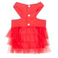 thumbnail image 2 of Flmtop Chiot Jupe Sans Manches Tout-Match Chien Respirant Tulle Robe pour l'Été Rouge, 2 of 9