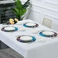 thumbnail image 7 of Colorful Fish Pattern Round Placemats Washable Placemats Non-Slip Heat-Resistant Table Place Mats for Dining Kitchen Holiday Party Table 15.4"-4PCS Home Decor, 7 of 7