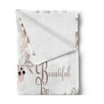 thumbnail image 2 of Spring Soft Flannel Fleece Blanket, Vintage Bike Covered by Soft Tone Blooms Leaves in the Park Butterflies Flying Theme, Cozy Plush for Indoor and Outdoor Use, 60" x 80", Multicolor, by Ambesonne, 2 of 5